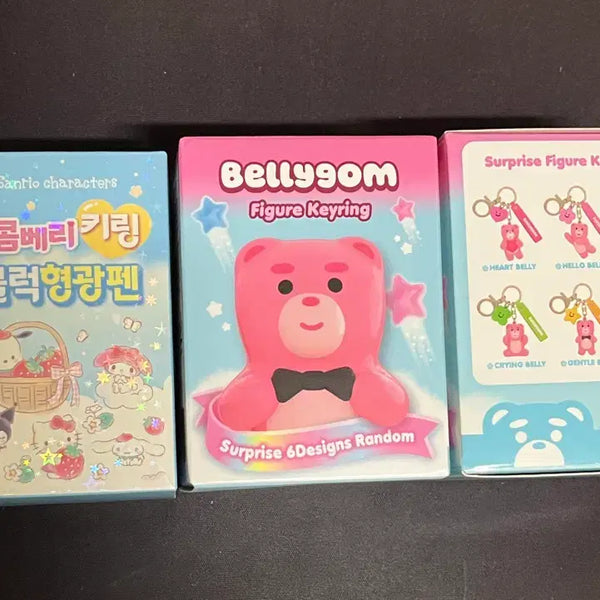 [BUNJANG] Ball-e-gom Figure Keychain / Sanrio Block Highlighter / 밸리곰 피규어 키링/산리오 블럭 형광펜