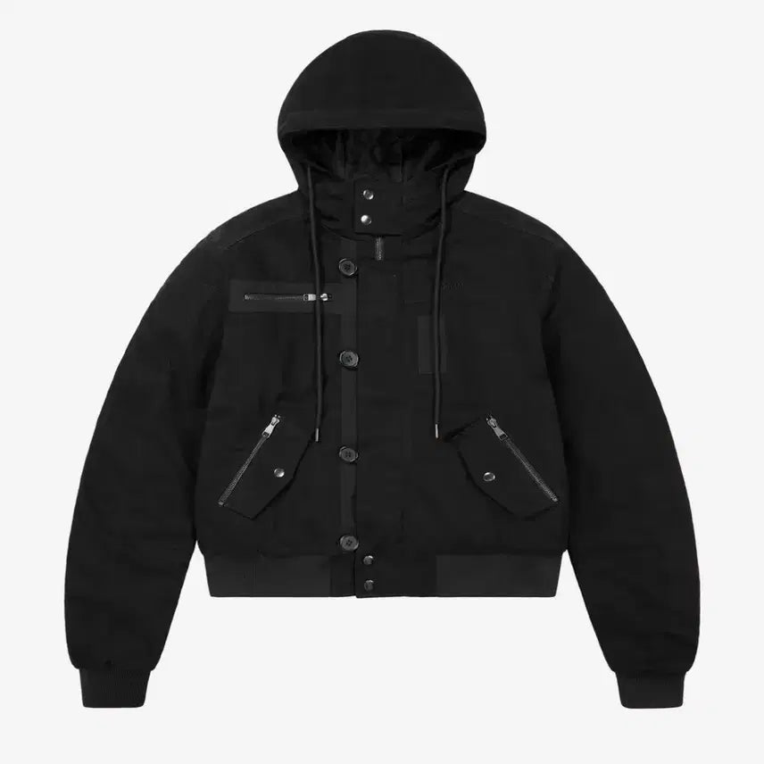 [BUNJANG] Akam Button Placket Cotton MA-1 Jacket Black / 아캄 Button Placket Cotton Ma-1 Jacket  자켓 블랙