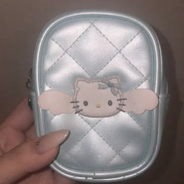 [BUNJANG] Sanrio Hello Kitty Quilted Pouch (Angel Kitty) / 정품)키티 퀼트 파우치(천사키티)