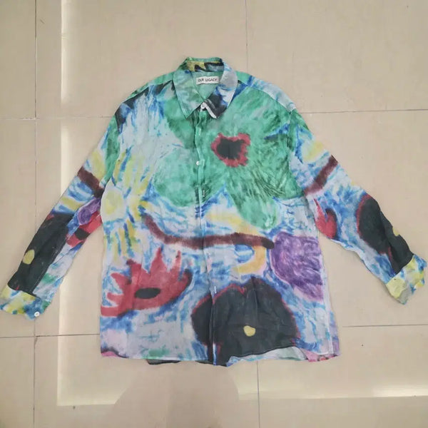 [BUNJANG] OUR LEGACY Green Blue Pattern Shirt / OUR LEGACY 아워레가시 셔츠 그린 블루 패턴 새제품
