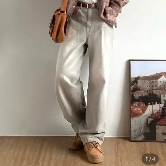 [BUNJANG] Gray Sand Straight Fit Pants / 그레이샌드 스트레이트핏 팬츠