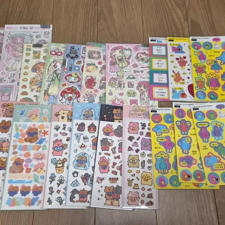 [BUNJANG] Popular Artist Deco Sticker Bundle Set (100 sheets) / 14번/인기작가 다꾸 씰스티커 새상품 100장 일괄판매/장당870/운포