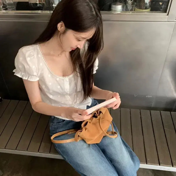 [BUNJANG] Monf Monets Embroidered Blouse / 모너프 모네 블라우스