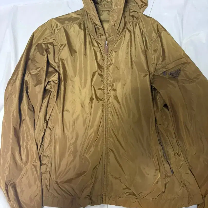 [BUNJANG] Prada Windbreaker Jacket Gold Brown XL / 프라다 바람막이 골드 브라운