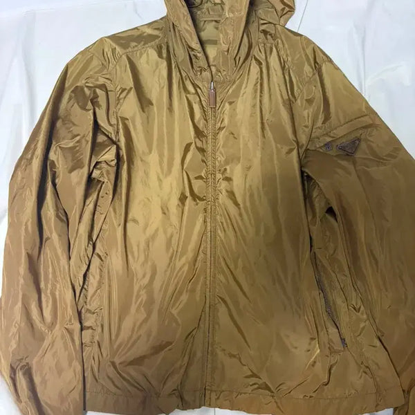 [BUNJANG] Prada Windbreaker Jacket Gold Brown XL / 프라다 바람막이 골드 브라운