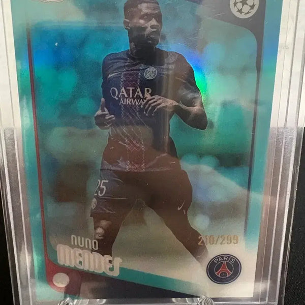 [BUNJANG] PSG Nuno Mendes 2021-22 Chrome Sapphire #210/299 Limited Edition Trading Card / 탑스 크롬 누누 멘데스 299한정 카드 파리생제르망