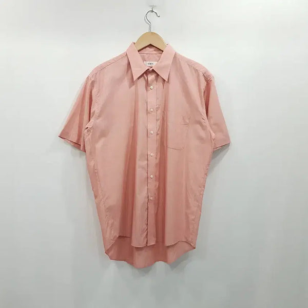 [BUNJANG] Vintage Japan Solid Plain Short Sleeve Shirt - Men's L / R268 JPN 빈티지 솔리드 무지 반팔 셔츠 남L