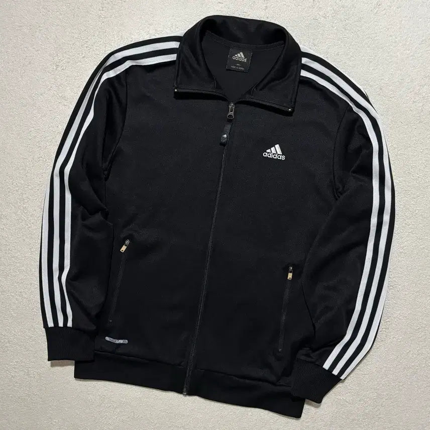 [BUNJANG] Adidas Black & White Track Top Jersey / 아디다스 검흰 블랙 트랙탑 져지