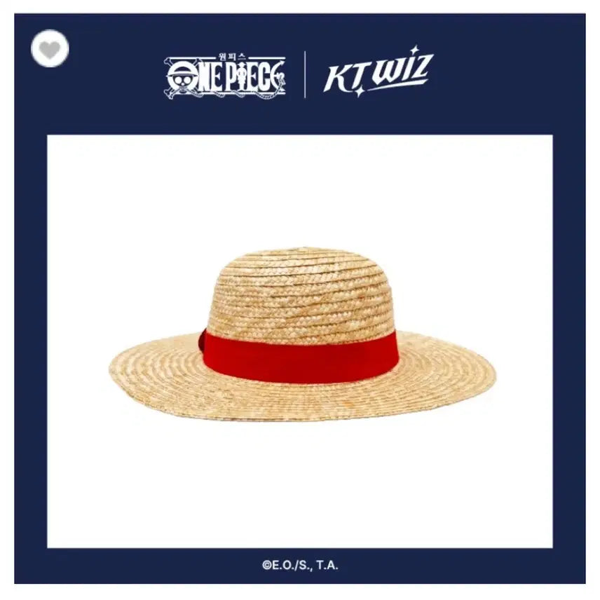 [BUNJANG] KT Wiz One Piece Straw Hat / KT 위즈 원피스 밀짚모자