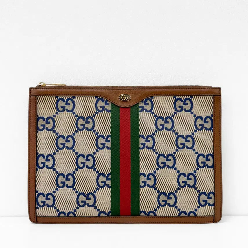[BUNJANG] Gucci Ophidia GG Supreme Portfolio Clutch / 구찌 오피디아 GG 수프림 포트폴리오 클러치