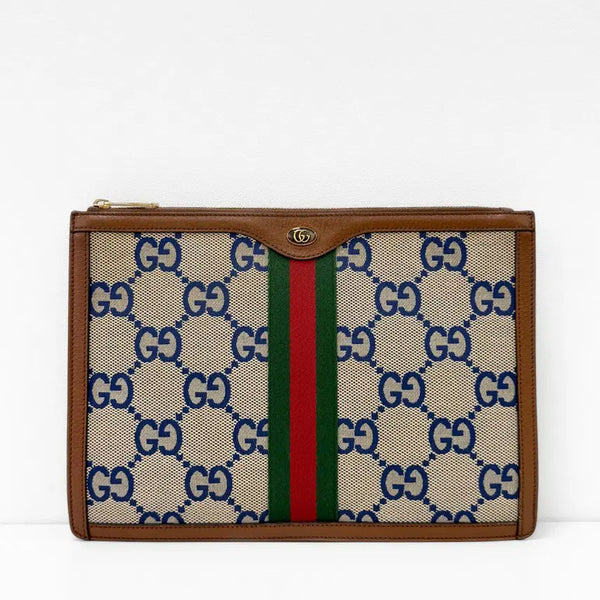 [BUNJANG] Gucci Ophidia GG Supreme Portfolio Clutch / 구찌 오피디아 GG 수프림 포트폴리오 클러치