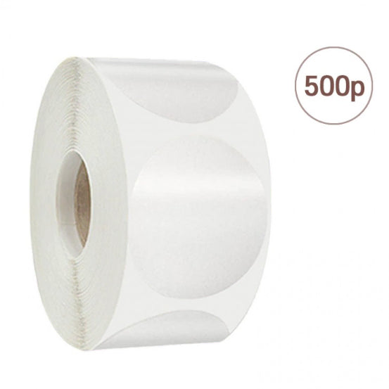 [BUNJANG] Round Clear Sealing Stickers Bulk Pack (500 pcs) / 원형 투명 씰링 대용량 포장 스티커 500P