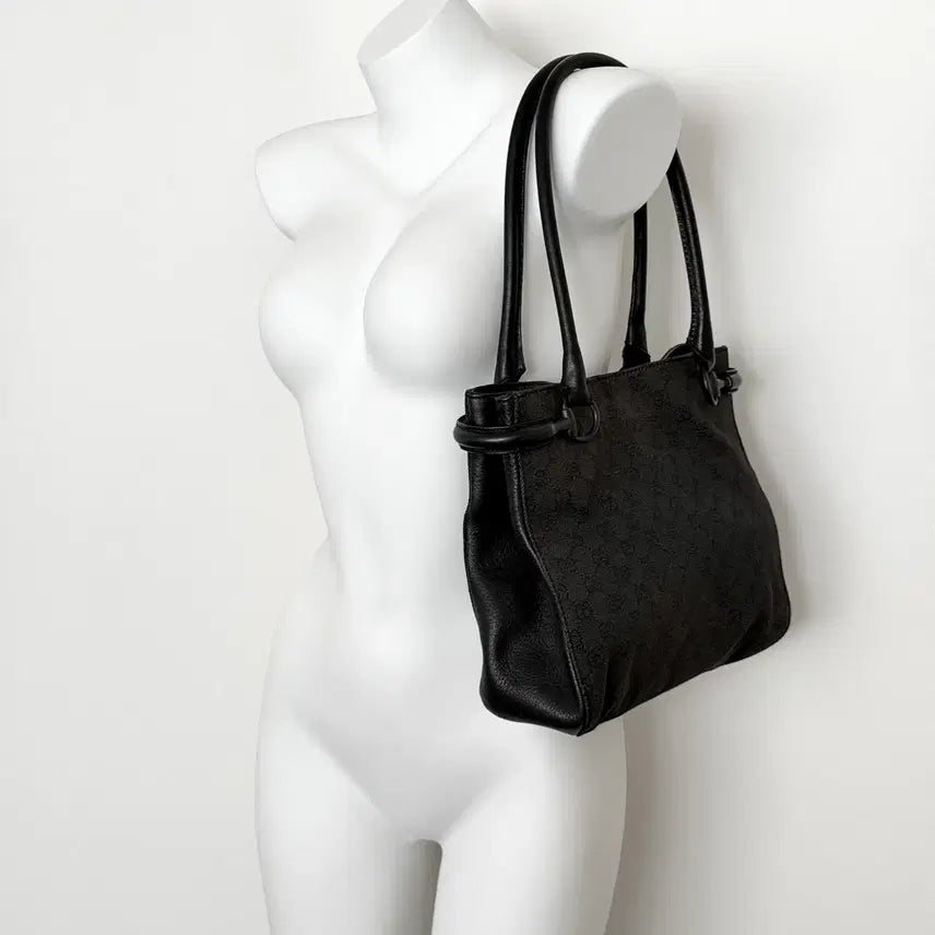 [BUNJANG] Gucci Anthracite Denim GG Horsebit Square Shoulder Bag / 구찌 앤트러사이트 데님 GG 홀스빗 스퀘어 숄더백
