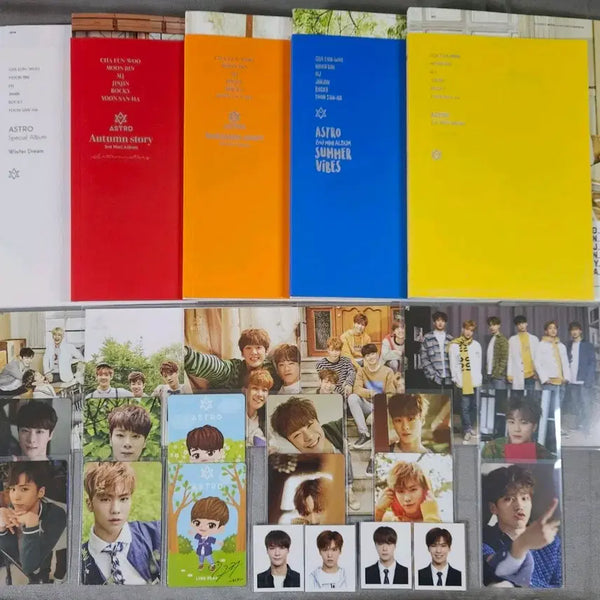 [BUNJANG] ASTRO Moonbin Rocky 4 Seasons Albums Bundle Set Photocards / astro moonbin rocky 4 season albums 문빈 라키 조상즈 빈키