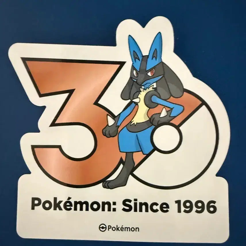 [BUNJANG] Pokemon 30th Anniversary Sticker - Lucario / 포켓몬스터 30주년 스티커 - 루카리오