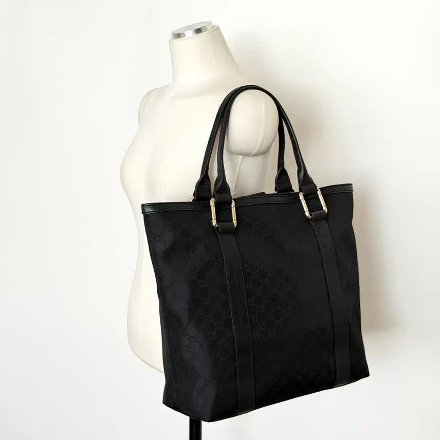 [BUNJANG] Gucci GG Nylon Canvas Shopper Shoulder Bag / 구찌 GG 나일론 캔버스 쇼퍼 숄더백