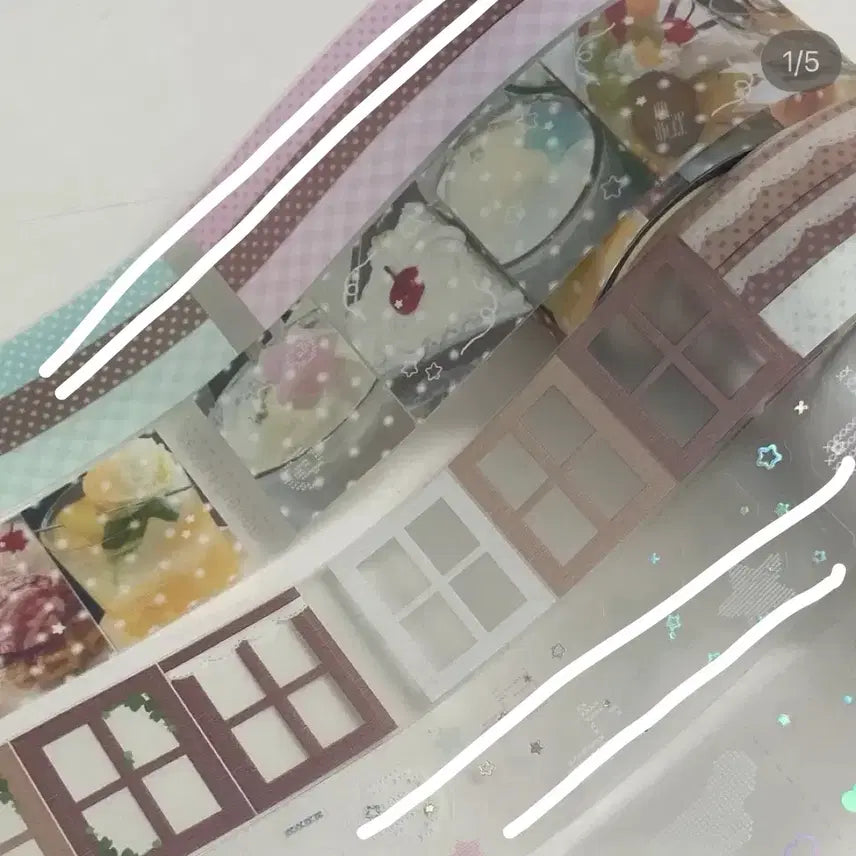 [BUNJANG] Never The Less Dessert Summer Window Kiss Cut Sticker Set (2 types x 1m) / 1m+1m 서일페신상 네버더레스 디저트 여름창문 키스컷