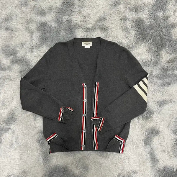 [BUNJANG] Thom Browne Milano Stitch Cardigan Grey / 톰브라운 사선완장 밀라노 스티치 가디건 그레이 [3]