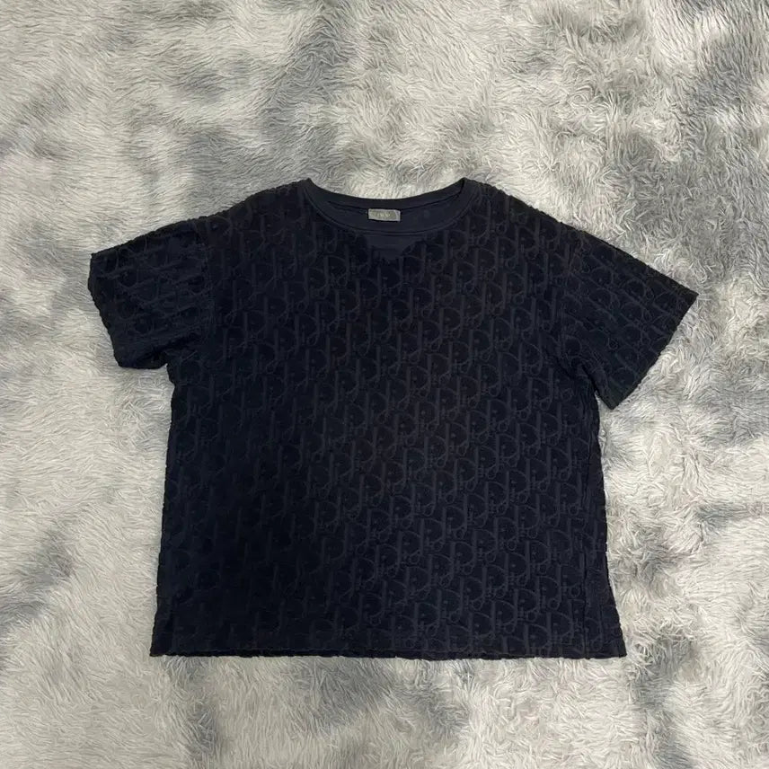 [BUNJANG] Dior Oblique Terry Cotton Short Sleeve T-Shirt - Size M / 디올 오블리크 테리 코튼 반팔 티셔츠 [M]