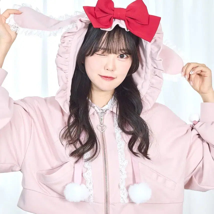 [BUNJANG] Dear My Love PreCure Collaboration Hooded Zip-Up Jacket / 양도) 프리큐어 디어마이러브 콜라보 후드집업 양산형 지뢰계