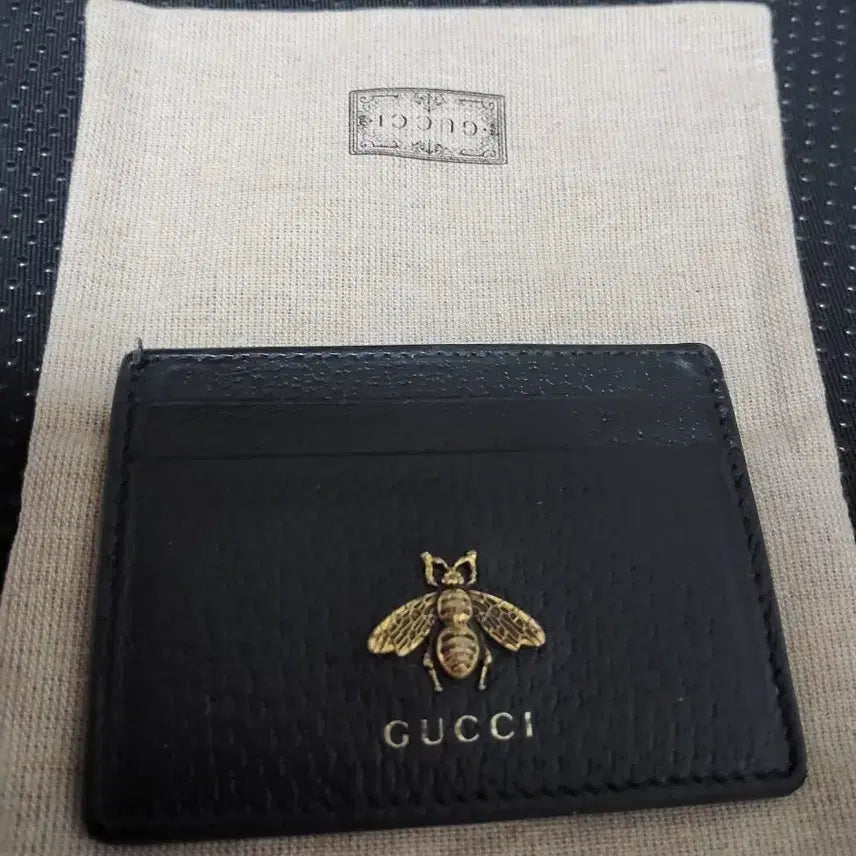 [BUNJANG] Gucci Bee Card Holder Black / 구찌 카드지갑