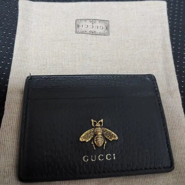 [BUNJANG] Gucci Bee Card Holder Black / 구찌 카드지갑
