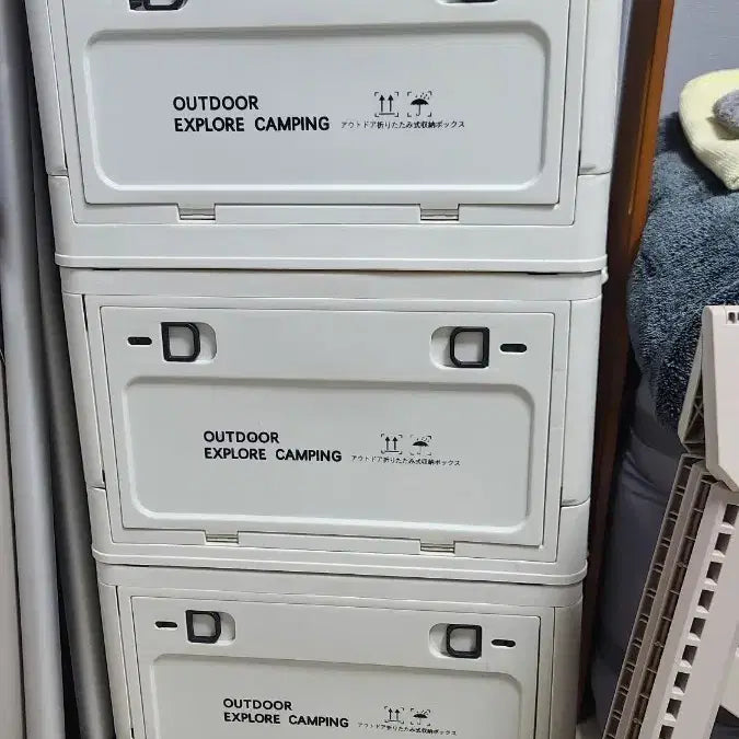 [BUNJANG] Camping Storage Box Set (3 pcs) / 캠핑수납박스 3개.
