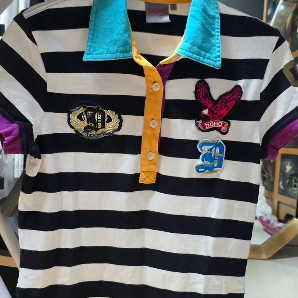 [BUNJANG] DOHC Stripe Rugby T-Shirt / DOHC 스트라이프 럭비 티셔츠