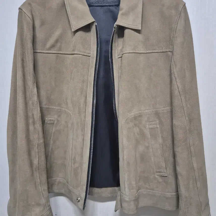 [BUNJANG] Noir Larmes Suede Jacket Beige 48 / 느와르라르메스 스웨이드 자켓 베이지 48