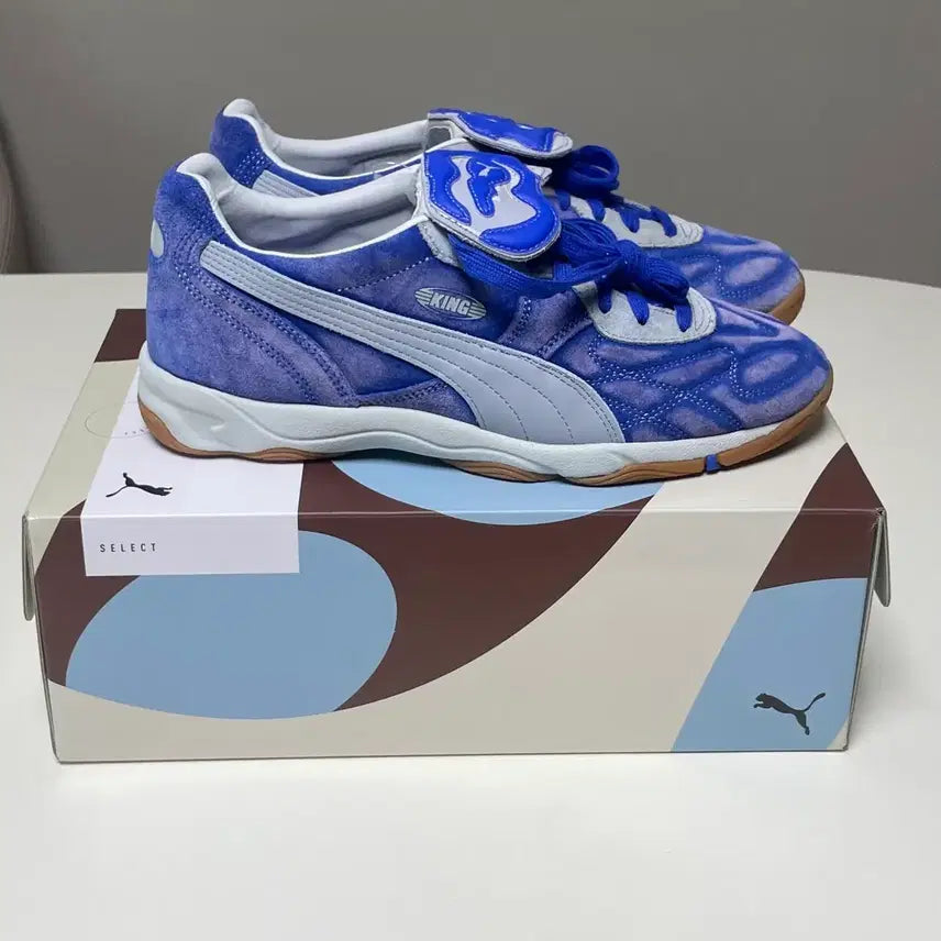 [BUNJANG] Puma x KidSuper King Indoor Sneakers (Blue Crystal/Grey) / 푸마 X 키드수퍼 킹 인도어 - 블루 크리스탈:그레이 280