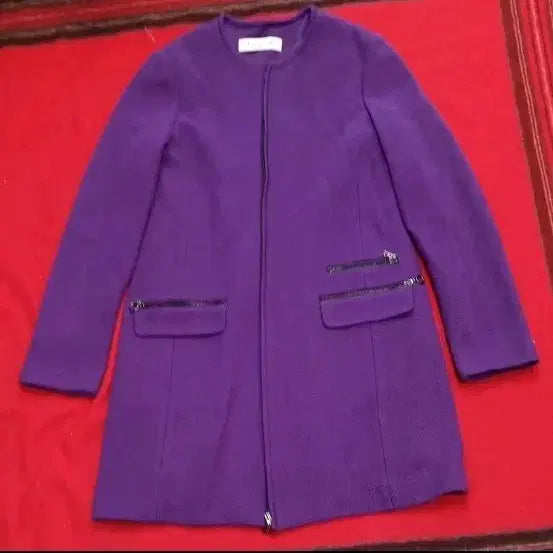 [BUNJANG] Escallier Purple Knit Jacket / 에스깔리에 퍼플 니트 자켓