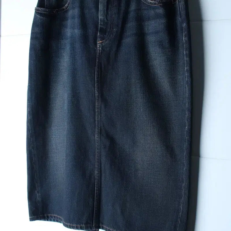 [BUNJANG] Polo Ralph Lauren H-Line Denim Skirt / W(L-XL) 폴로 랄프로렌 스커트 치마 H라인 데님 청 워싱-P10688