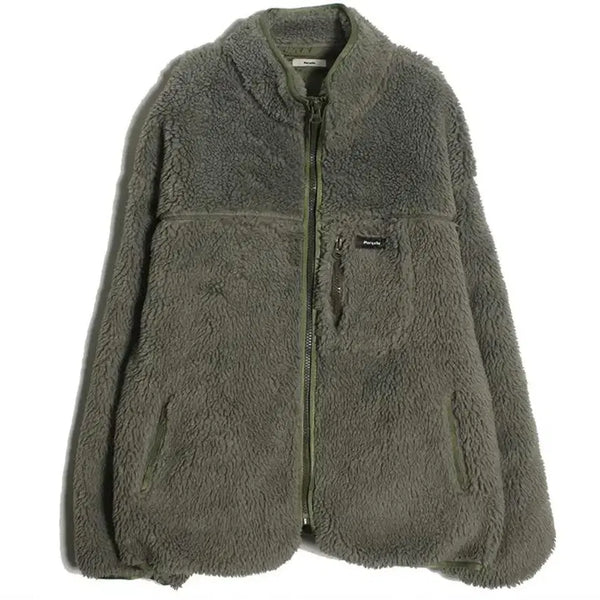 [BUNJANG] Perushu Boa Fleece Jacket Khaki/Olive Green Size L / PERUSHU (L)