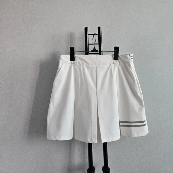 [BUNJANG] White Pleated Golf Skirt / 화이트 플리츠 골프웨어 스커트