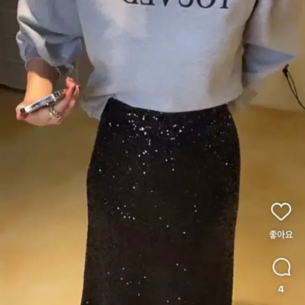 [BUNJANG] J'LUG Sequin Long Skirt / 줄로그 스팽글 롱 스커트