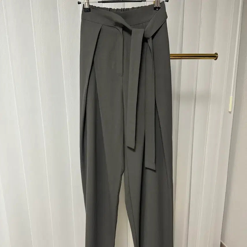 [BUNJANG] Gray Wide Slacks / 그레이 와이드 슬랙스