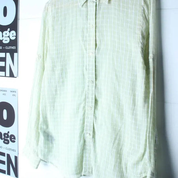 [BUNJANG] Polo Ralph Lauren Plaid Pattern Shirt Light Green / W(M-XL) 폴로 랄프로렌 셔츠 남방 체크패턴 연그린-H36199