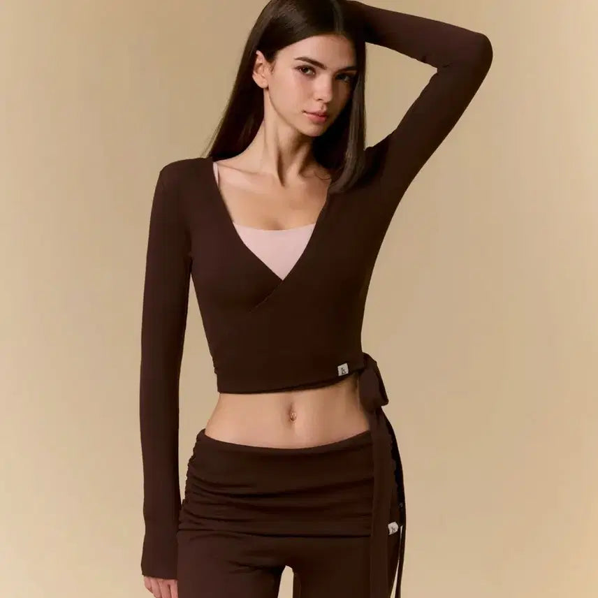[BUNJANG] Grandeline Wrap Cardigan & Bootcut Pants Set / 그란데라인 랩가디건, 부츠컷팬츠