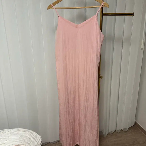 [BUNJANG] Pink Sleeveless Dress / 핑크색 끈나시 원피스