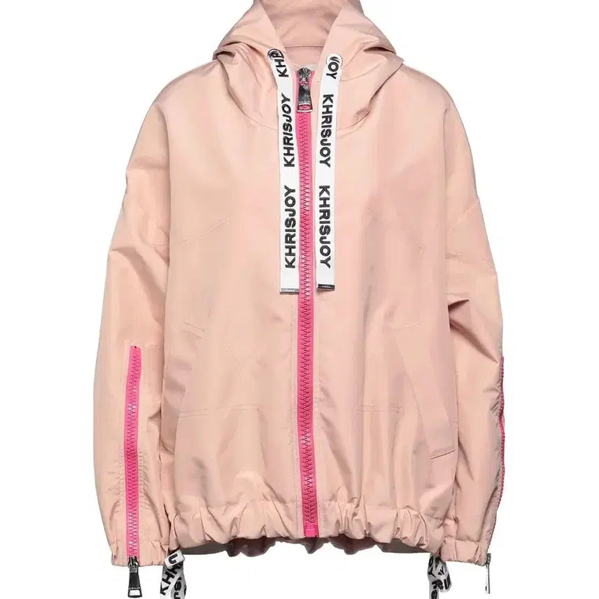 [BUNJANG] Chrisjoy Women's Windbreaker Beige Pink Zip / 크리스조이