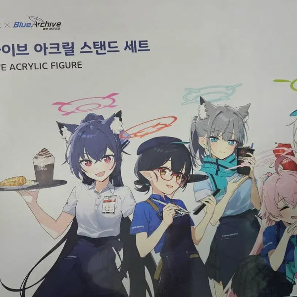 [BUNJANG] Ediya Coffee Blue Archive Acrylic Stand Set / 이디야커피 블루 아카이브  아크릴 스탠드 세트