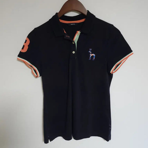 [BUNJANG] Hazzys Women's Short Sleeve Polo Logo T-Shirt / 헤지스 여성 반팔 카라티 로고 여자 PK 티셔츠 G308