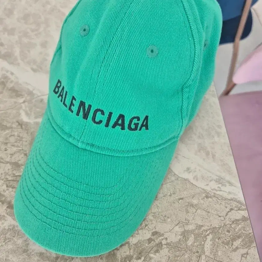 [BUNJANG] Balenciaga Mint Logo Baseball Cap - Size L / 새상품급 발렌시아가 볼캡 민트 L사이즈 모자많아서팔아요