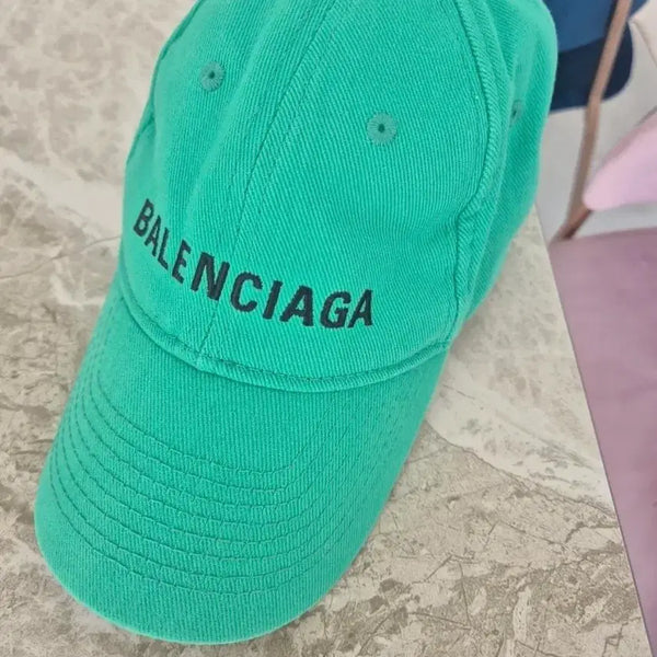 [BUNJANG] Balenciaga Mint Logo Baseball Cap - Size L / 새상품급 발렌시아가 볼캡 민트 L사이즈 모자많아서팔아요