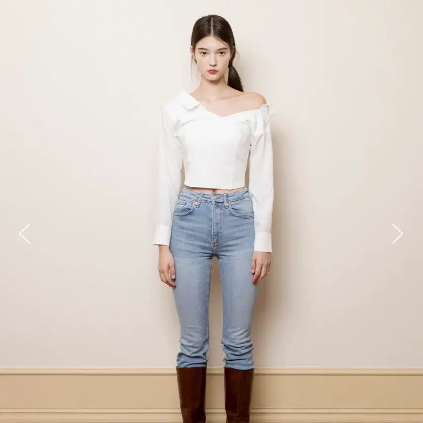 [BUNJANG] Not Your Rose Ines Shirts Bustier White S / 낫유어로즈 이네 셔츠 뷔스티에 화이트