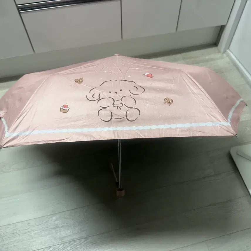 [BUNJANG] Baby Pink Bear Umbrella / 베이비핑크 베어 우산