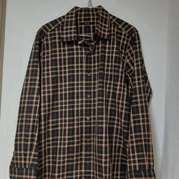 [BUNJANG] Daks Check Pattern Long-Sleeve Shirt (Size 100) / 닥스 체크 남방 100