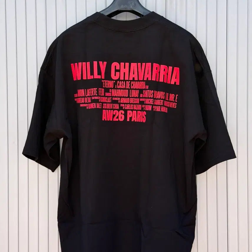 [BUNJANG] Willy Chavarria x Pro Club AW26 ETERNO Paris Staff Tee / (새상품)윌리차바리아 x 프로클럽 AW26 ETERNO Paris Staff Tee