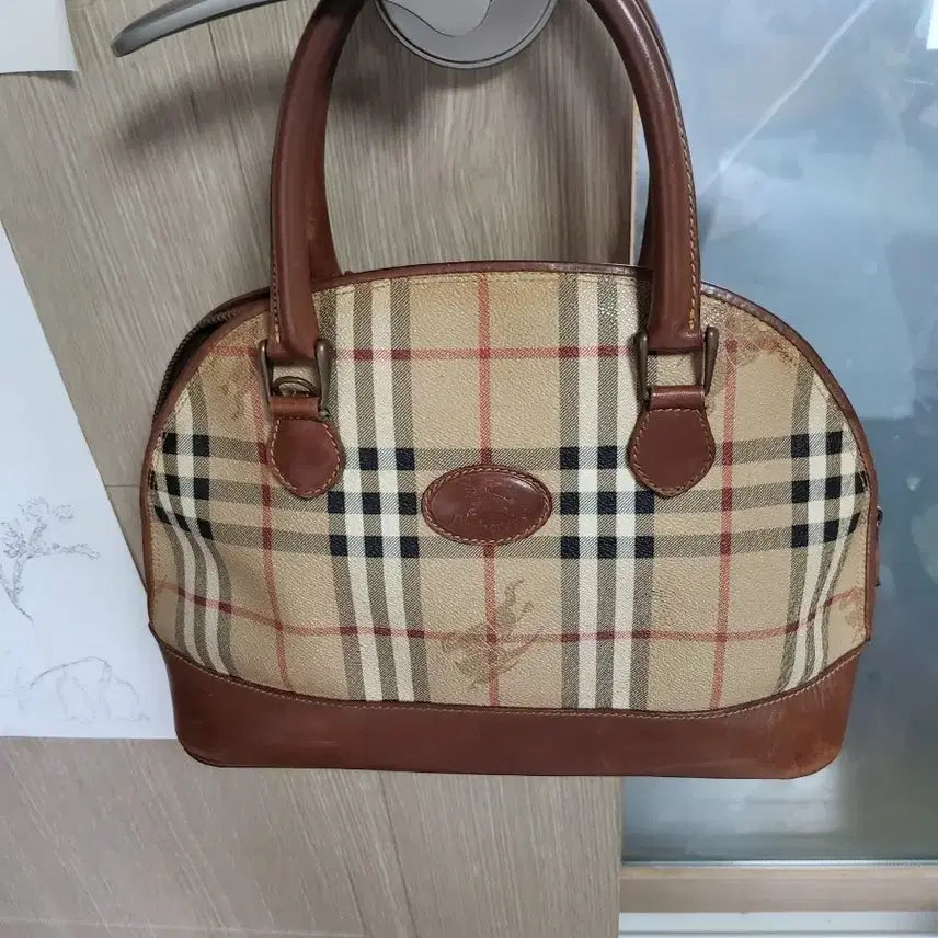 [BUNJANG] Burberry Brown Leather Tote Bag / 버버리 가방
