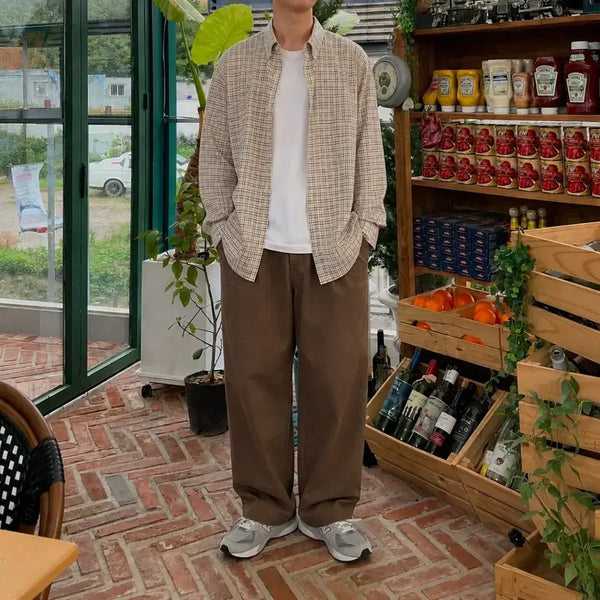 [BUNJANG] Polo Ralph Lauren Beige Check Classic Fit Long Sleeve Shirt / 110 POLO 폴로 랄프로렌 긴팔 셔츠베이지 체크 클래식핏